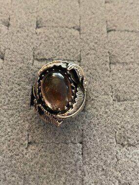 Vintage Sterling Silver Ring 7 Handmade Gemstone OOAK Boho Bob Stringer Y2K $350
